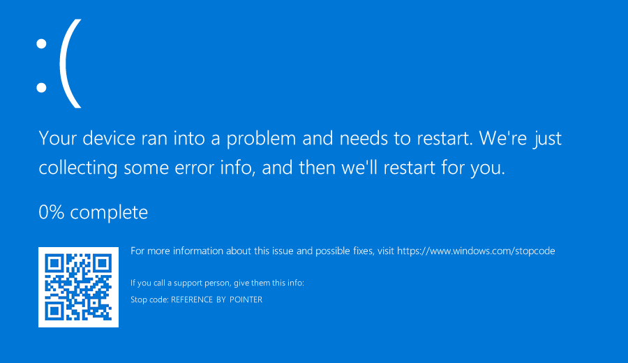 Figure: an example of a BSOD.